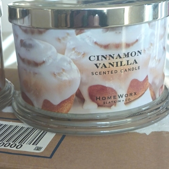 Candle set/homeworx by slatkin cinnamon- vanilla,4 wicks, New Scent,, set of 2 - Picture 8 of 11